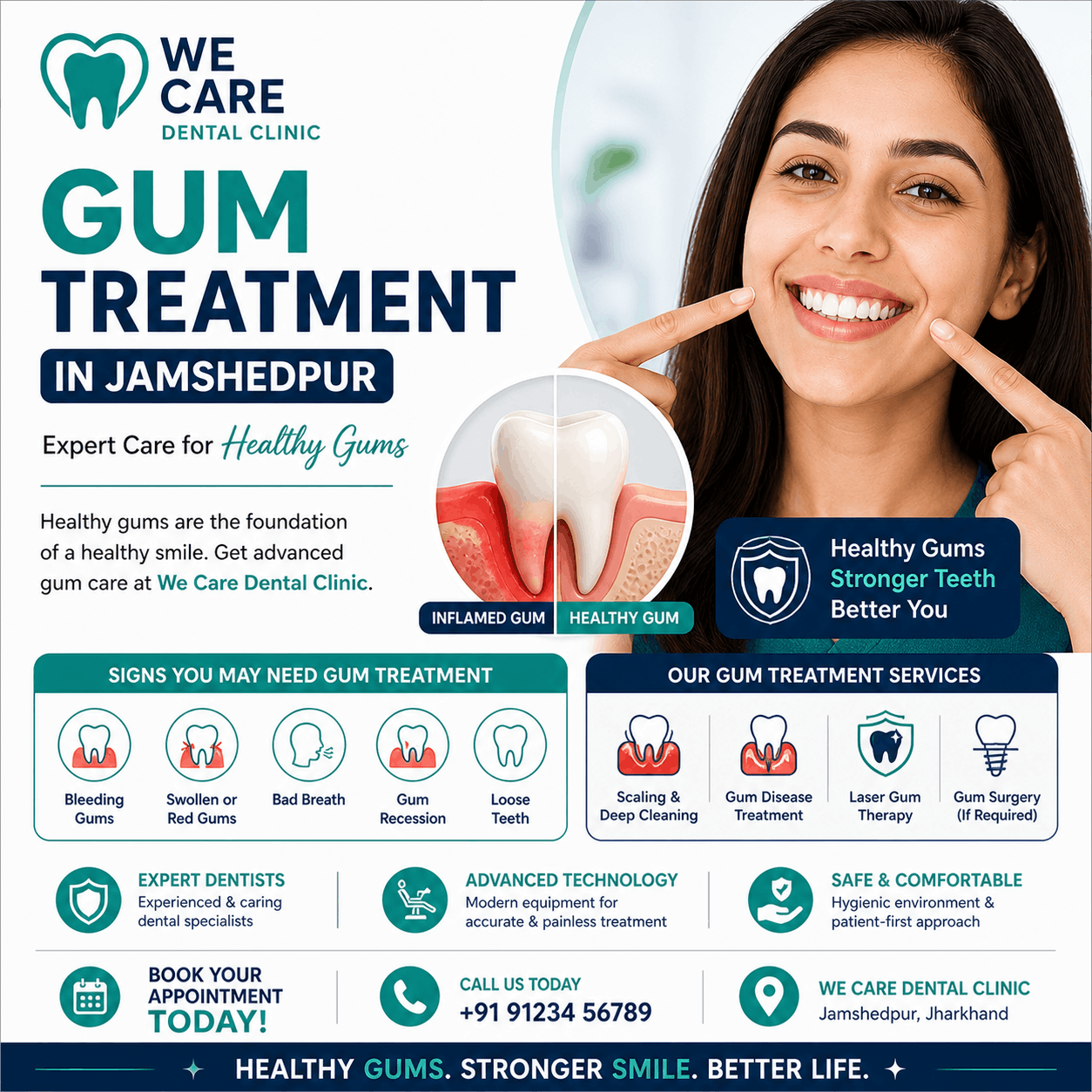Gum Treatment in Jamshedpur Expert Care for Healthy Gums at We Care Dental Clinic
